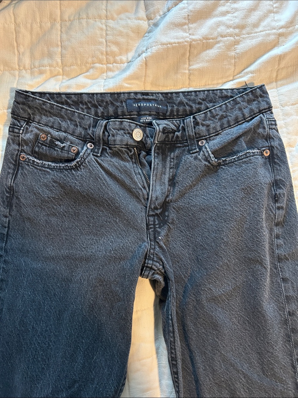 Aeropostale Women's Navy Skinny Low-Rise Jeans